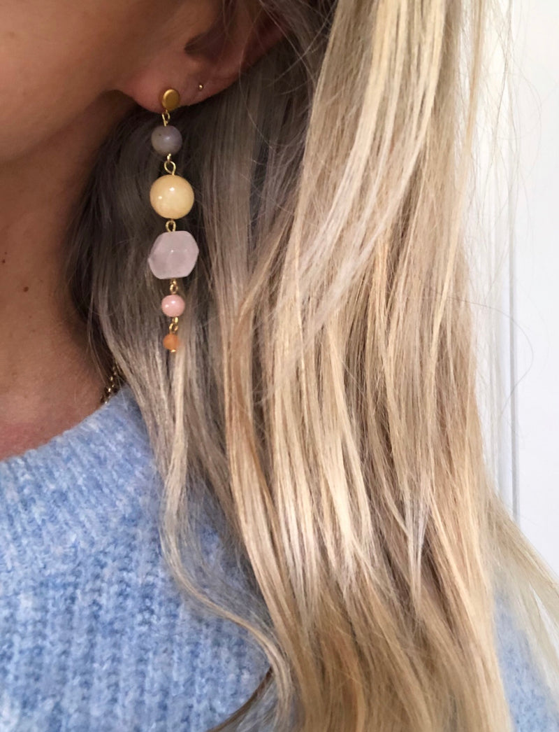 "Earrings Pastel in a Row"