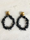 "Earrings Black Coral"