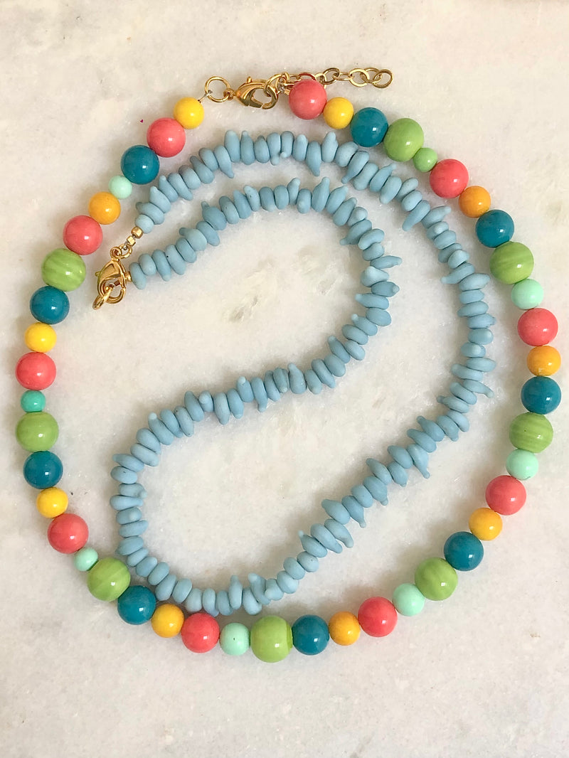 "Necklace Candy Green/Pink/Yellow/Teal"