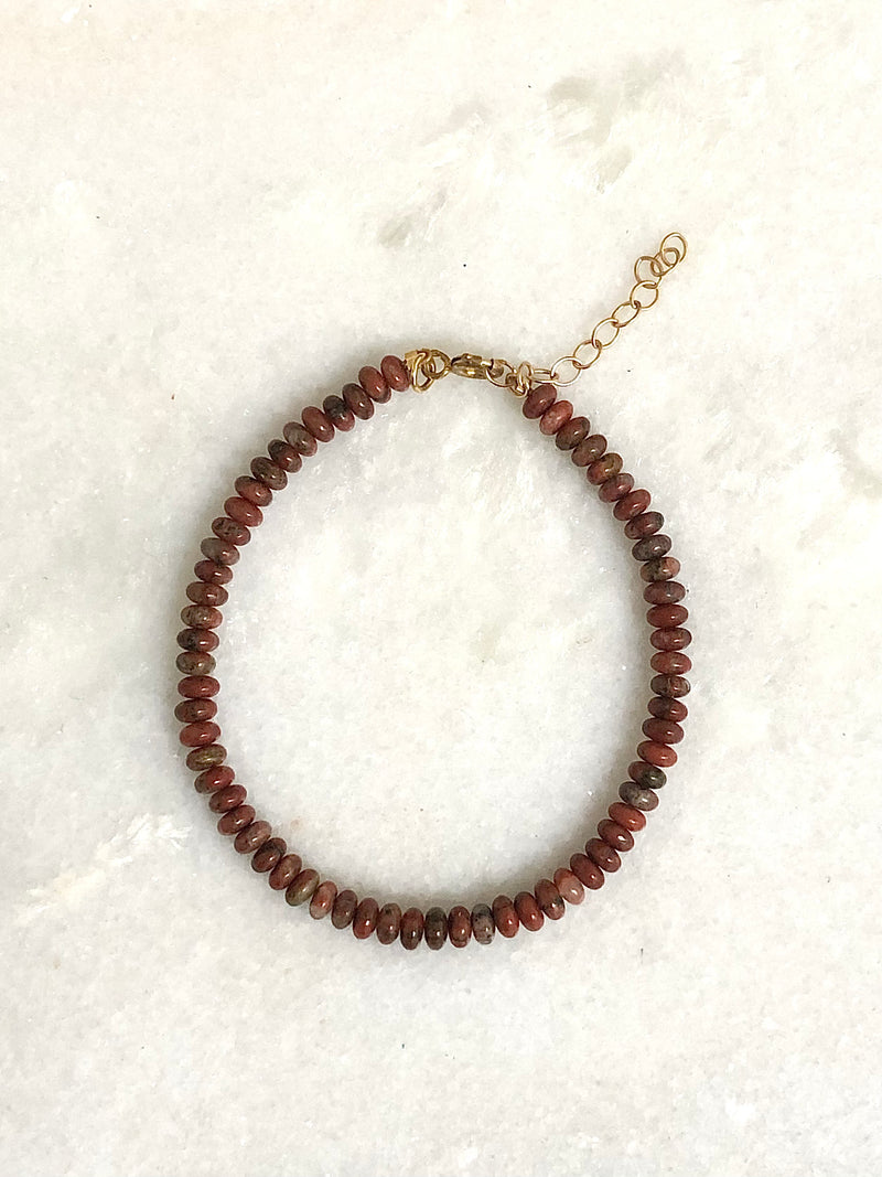 "Bracelet Granite Burgundy Red"