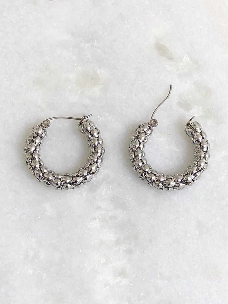 "Earrings Festive Hoops Silver"