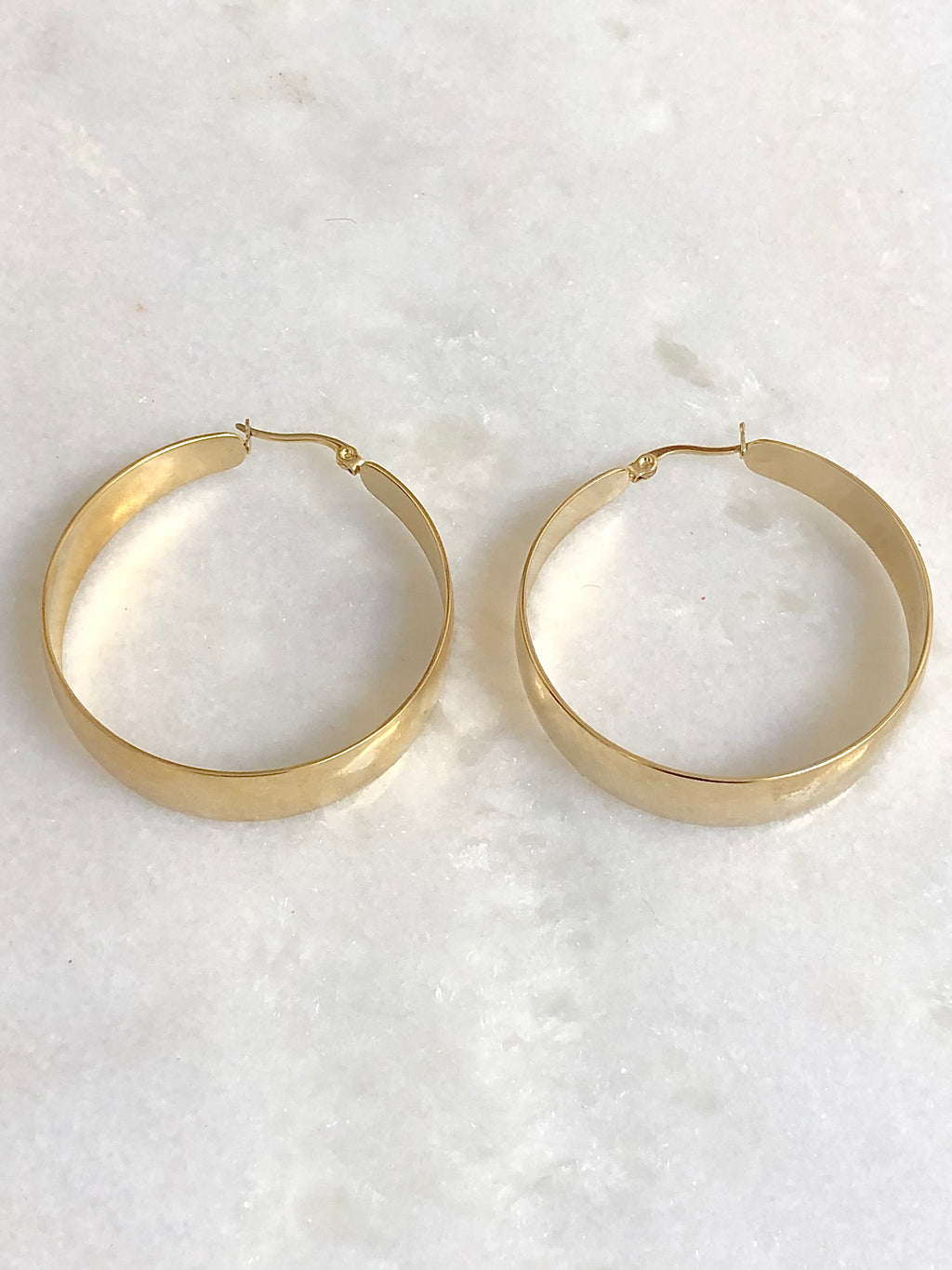 Earrings Huge Hoops Gold"